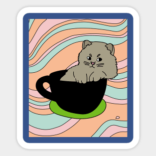 Coffee Cup Bathing Drinking Crazy Sticker